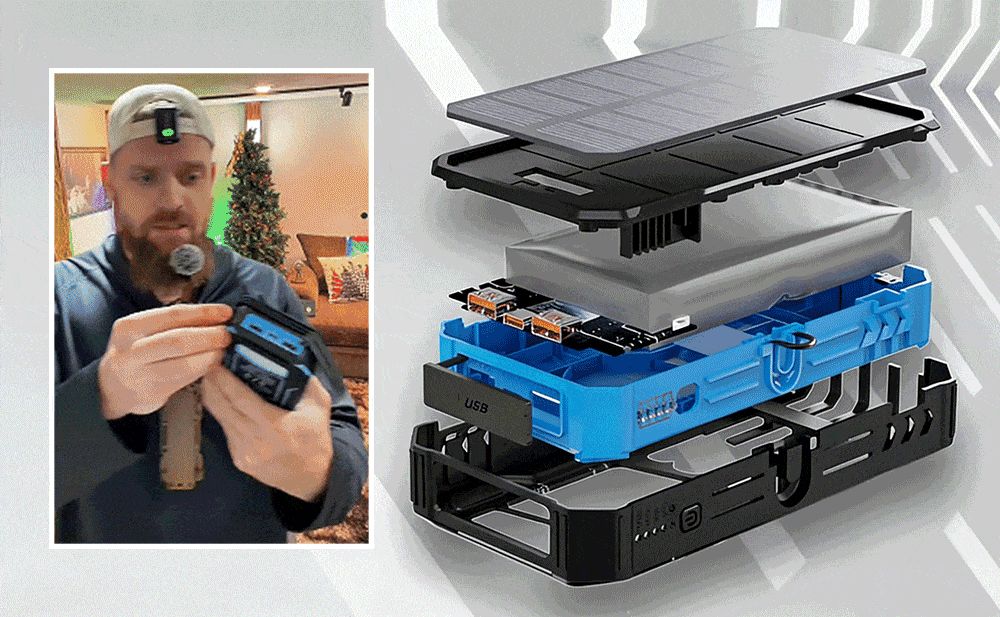 Solar Three Fold Bank Folding Outdoor Portable Large Capacity Mobile Power Supply