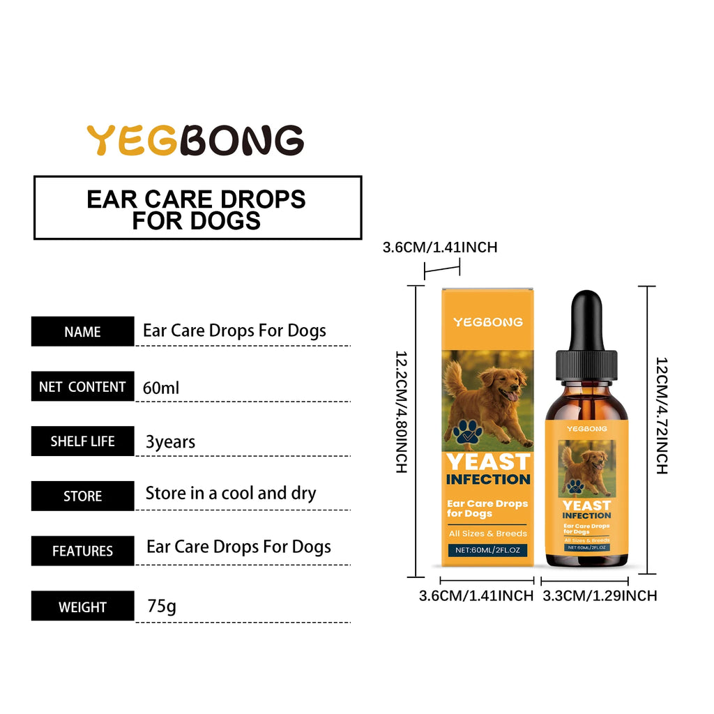 Dogs Ear Care Drops Effectively Removing Earwax Eliminating Odor Relieving Ear Itching Discomfort Gentle Formula Pet Ear Cleaner