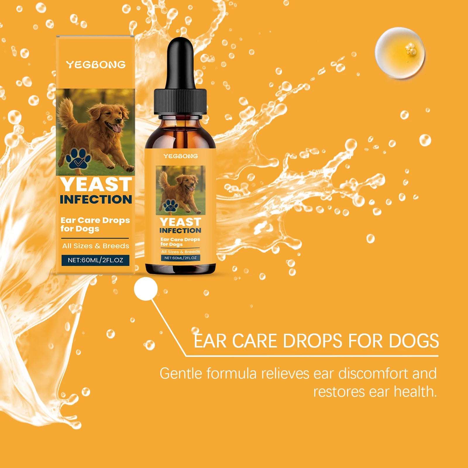 Dogs Ear Care Drops Effectively Removing Earwax Eliminating Odor Relieving Ear Itching Discomfort Gentle Formula Pet Ear Cleaner