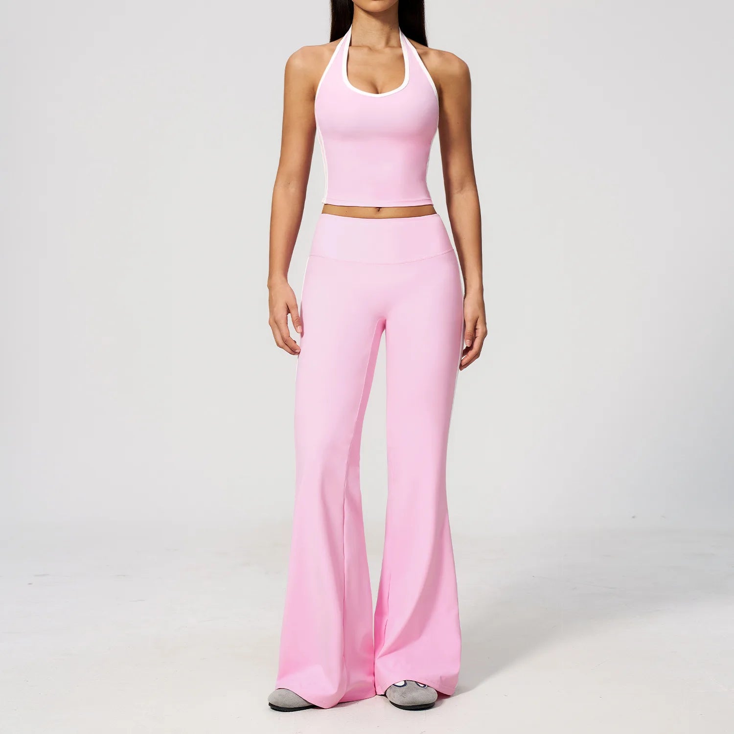 New Nude Feel Sports Suit High Waist Comfortable Fit For Outdoor Running Fitness Activities Seamless Leggings Sports Suits