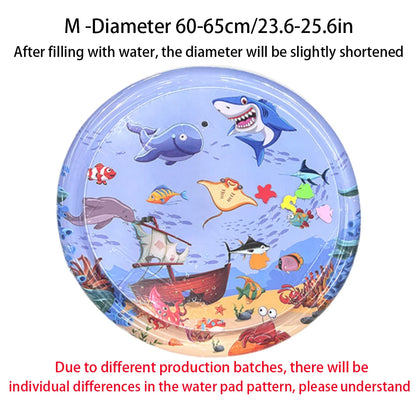 Summer pet cooling mat，Thickened Inflatable Water Mat For Cat And Dog Pet Playmat With Fish Sea Ocean Theme Sensory Toy Water
