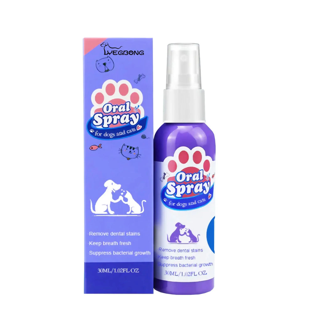 Pet Teeth Cleaning Spray for Dog Cats Tartar Remover Bad Breath Oral Care Freshener Dental Hygiene Water Additive Plaque Control