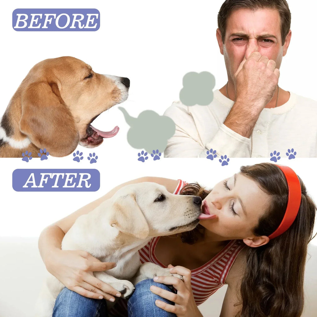 Pet Teeth Cleaning Spray for Dog Cats Tartar Remover Bad Breath Oral Care Freshener Dental Hygiene Water Additive Plaque Control
