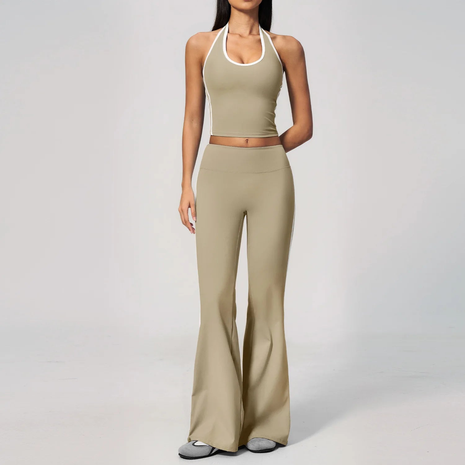 New Nude Feel Sports Suit High Waist Comfortable Fit For Outdoor Running Fitness Activities Seamless Leggings Sports Suits