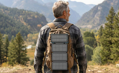 Solar Three Fold Bank Folding Outdoor Portable Large Capacity Mobile Power Supply