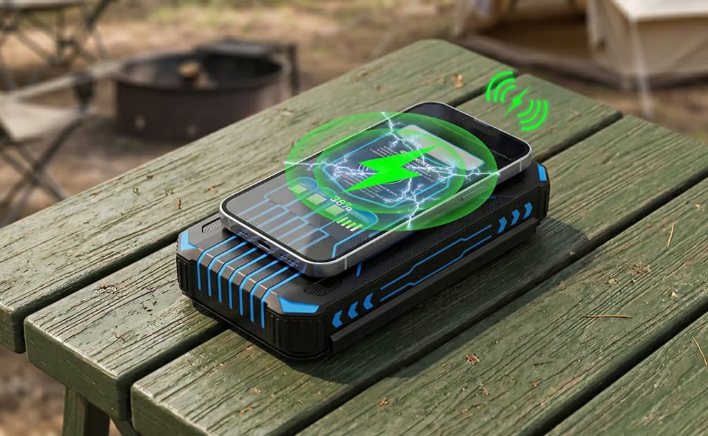 Solar Three Fold Bank Folding Outdoor Portable Large Capacity Mobile Power Supply