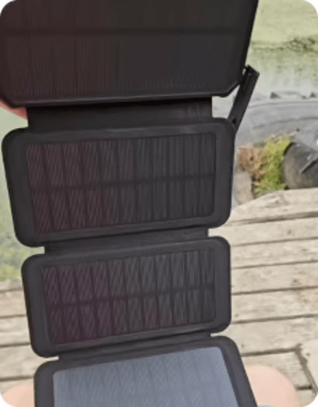 Solar Three Fold Bank Folding Outdoor Portable Large Capacity Mobile Power Supply