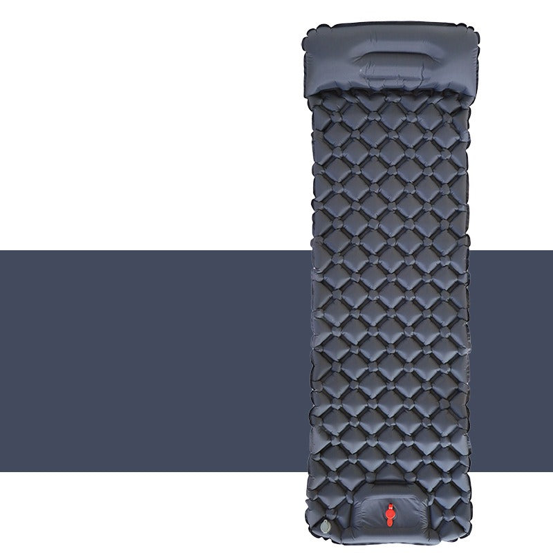 Inflatable sleeping pad used for tent camping and backpacking