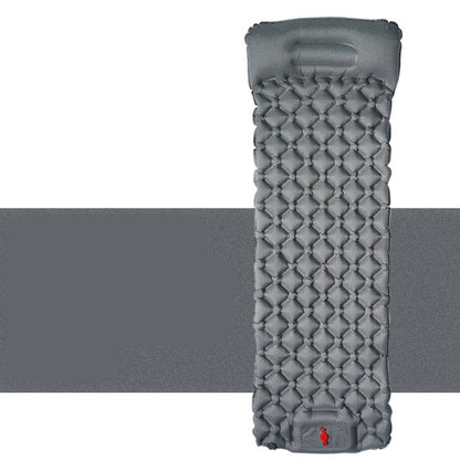 Camping sleeping pad with integrated press pump, no external pump needed