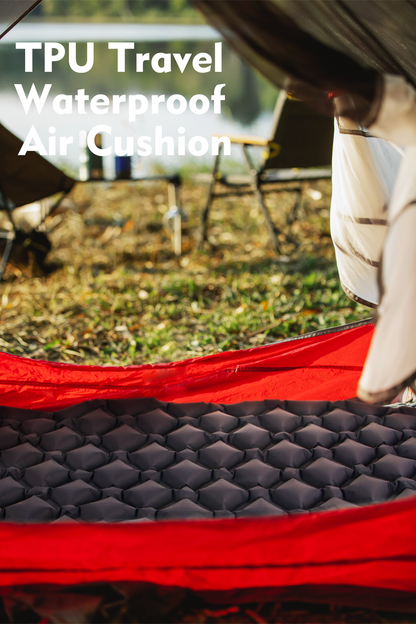 Inflatable sleeping mat color options for outdoor camping